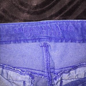 Corduroy cobalt blue Moto jeggings